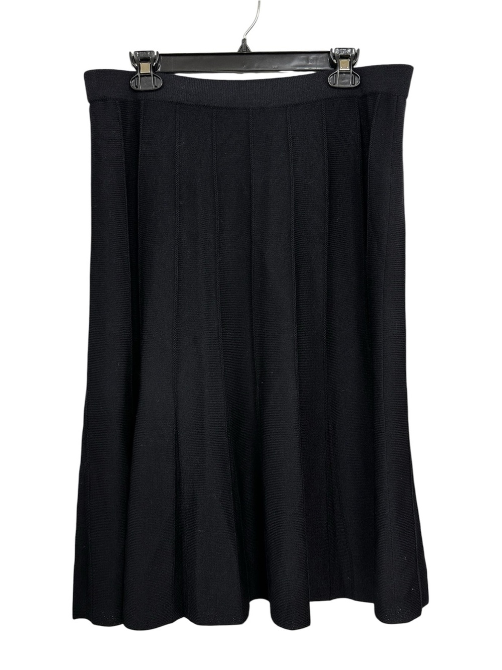 St. John Skirt Black A-Line Santana Knit Women’s Size 16